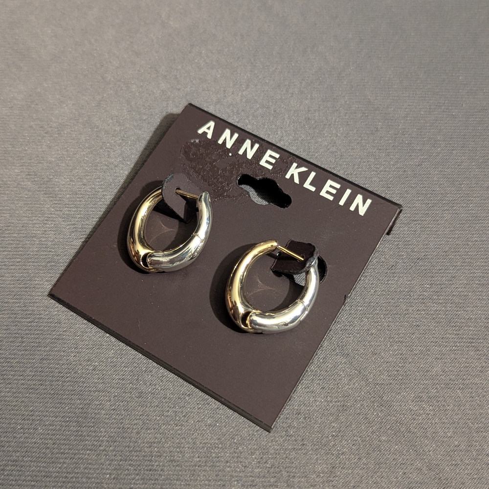 Anne Klein Gold And Silver Hoop Earrings